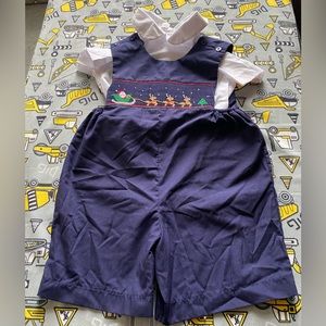 Boys Smocked Christmas Set